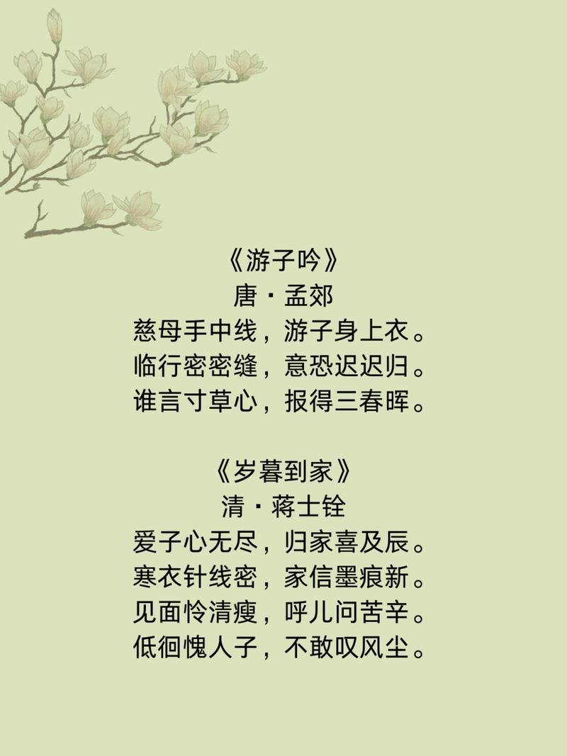 30句母亲诗词,最适合今天发朋友圈 第1张 30句母亲诗词,最适合今天发朋友圈 第1张