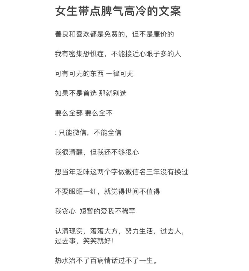 很酷很拽的个性文案，霸气文案女生超拽冷酷  第1张