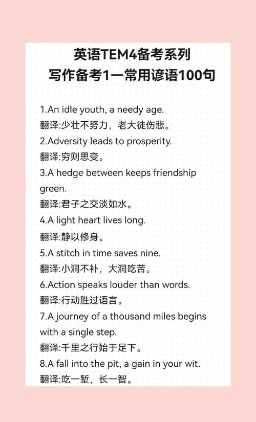 高考英语复习最后17天,100条谚语助你英语作文出轻松拿高分 第1张 高考英语复习最后17天,100条谚语助你英语作文出轻松拿高分 第1张