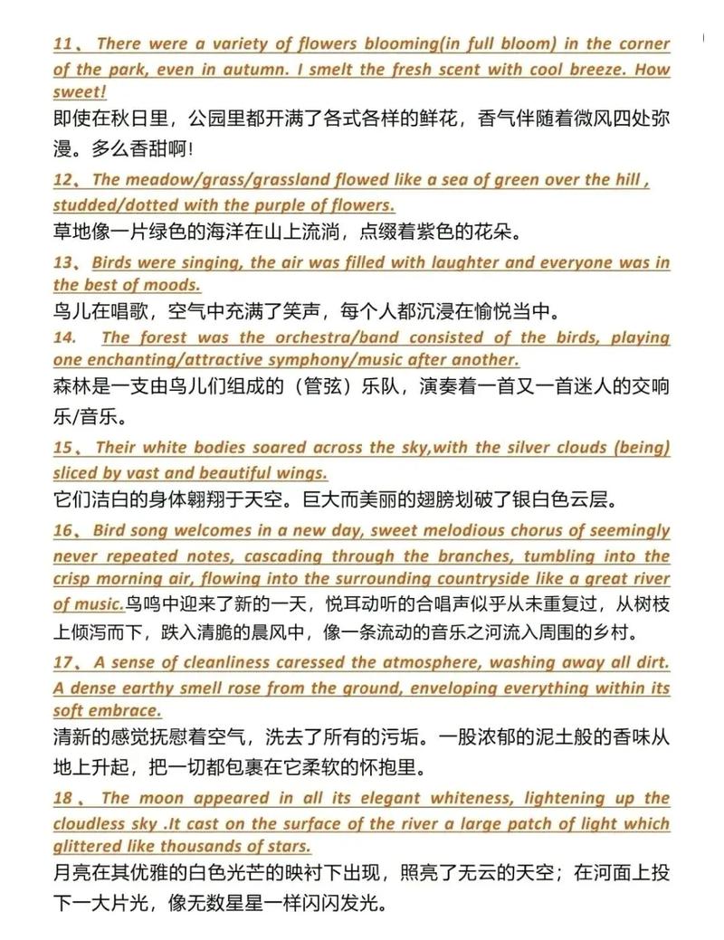 高中英语|写作素材(人间烟火景色描写) 第1张 高中英语|写作素材(人间烟火景色描写) 第1张