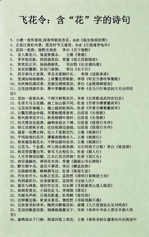 飞花令：带“花”字的诗词100句，收藏备用吧！  第1张