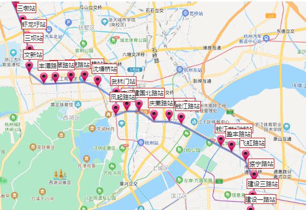 杭州永旺超市2号地铁到哪站(杭州地铁2号途径那几个站)  第1张