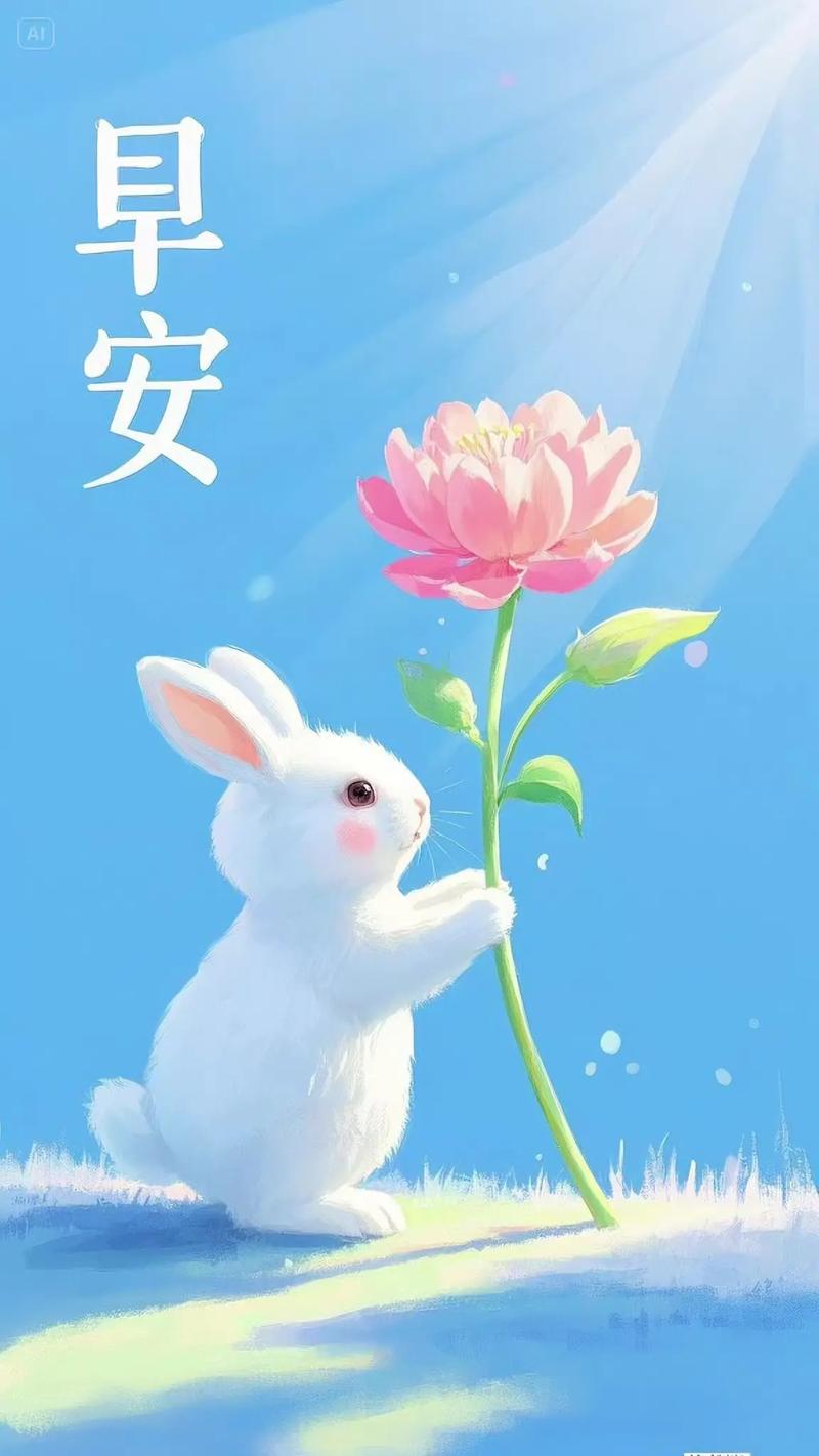二月你好祝福文案萌兔海报｜清新唯美的短句  第1张