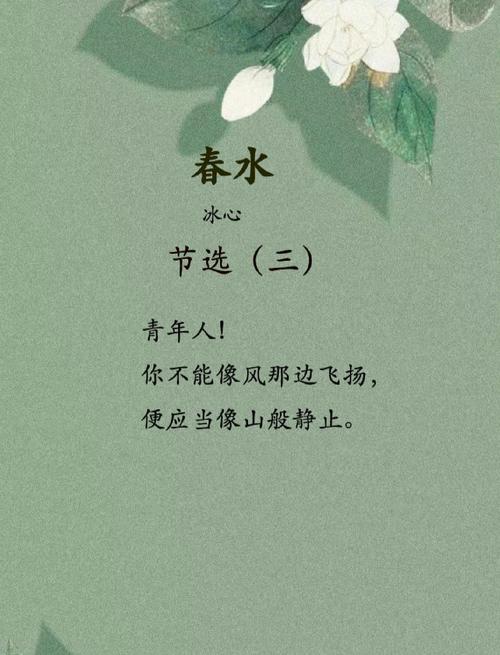 冰心诗歌摘录 太有意境了 第1张 冰心诗歌摘录 太有意境了 第1张