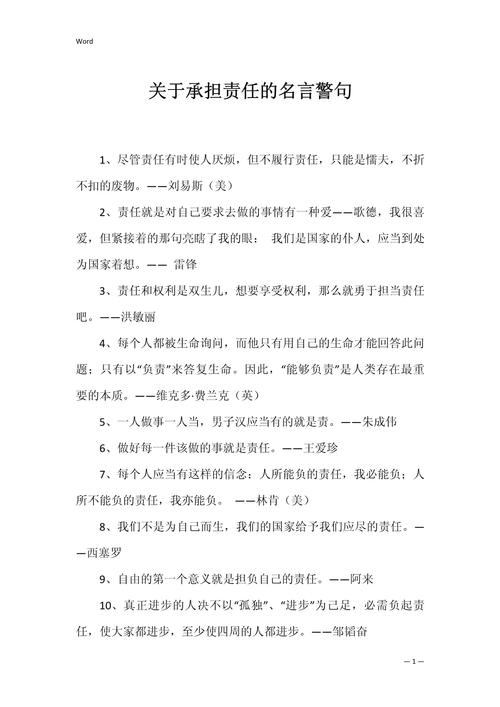 关于责任的名言警句 第1张 关于责任的名言警句 第1张