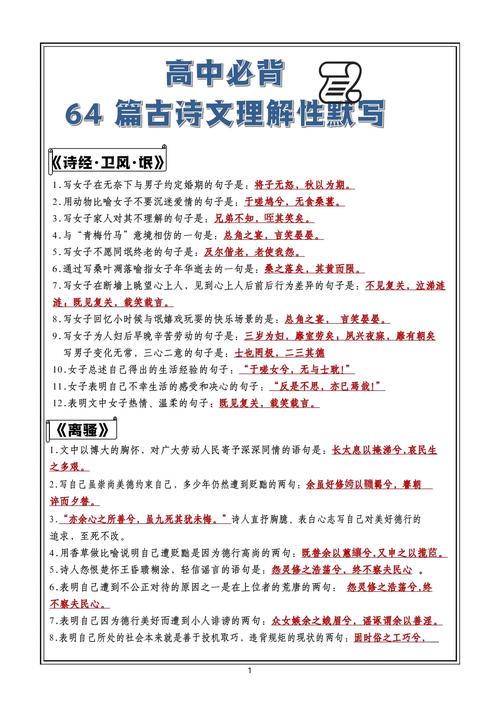 高考新题型研究——诗词名句默写 第1张 高考新题型研究——诗词名句默写 第1张
