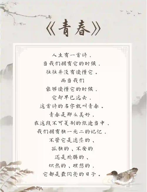 54首青春诗词，以青春之名，致敬岁月，最适合今天读  第1张