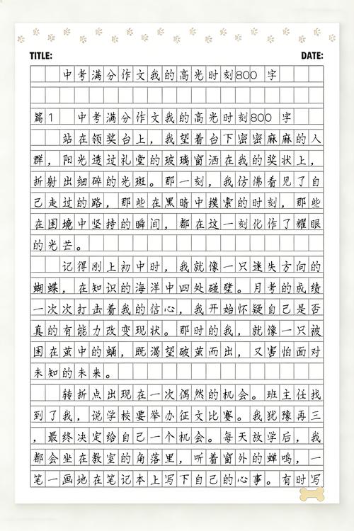 中考满分作文800字精选24篇 第1张 中考满分作文800字精选24篇 第1张