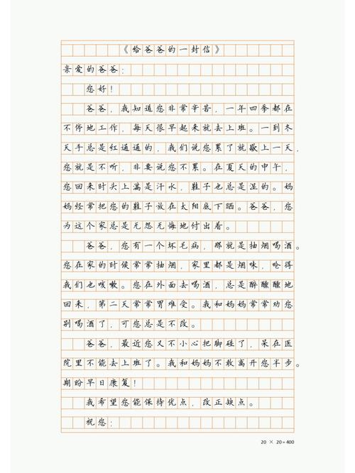 给爸爸的一封信优秀范文 第1张 给爸爸的一封信优秀范文 第1张