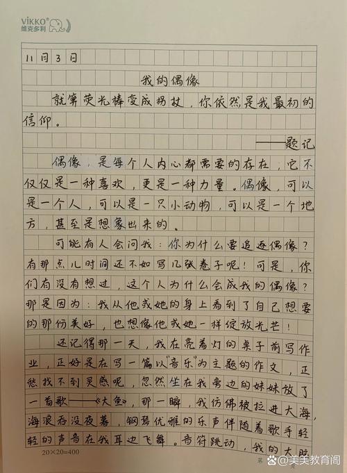 给偶像的一封信高一作文优秀范文  第1张