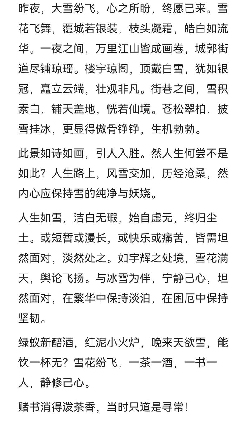 高三诗歌：雪的女神  第1张
