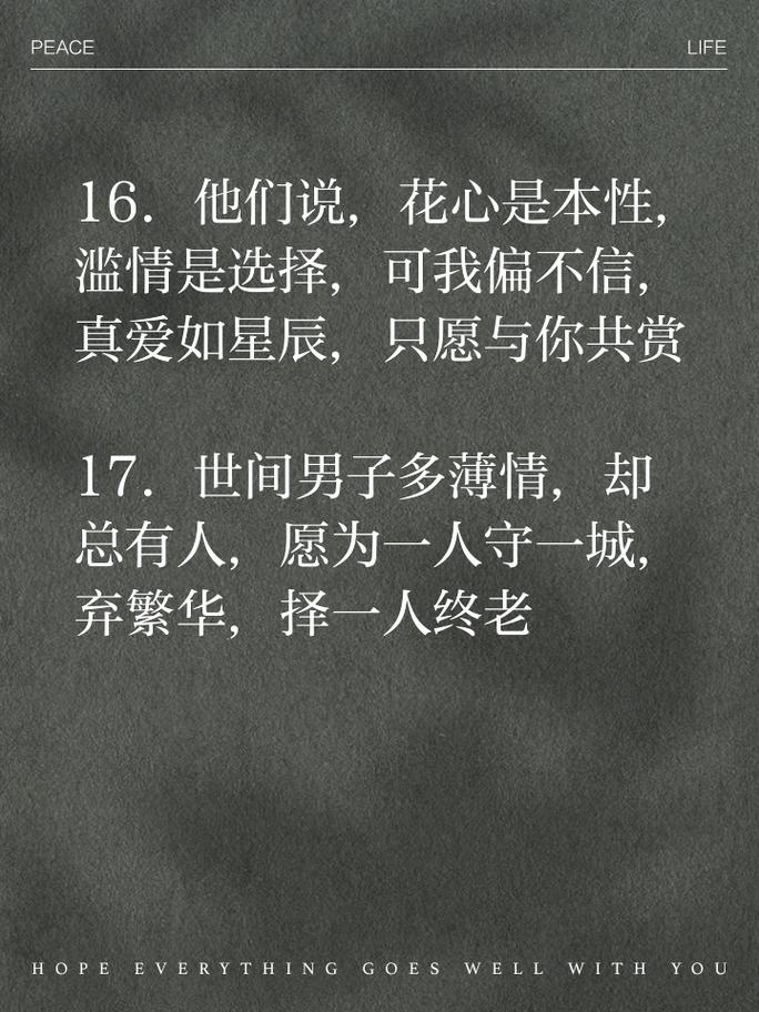 说一个男人滥情的句子一 第1张 说一个男人滥情的句子一 第1张