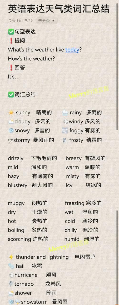 运用自如!轻松掌握各种天气的英文表达! 第1张 运用自如!轻松掌握各种天气的英文表达! 第1张